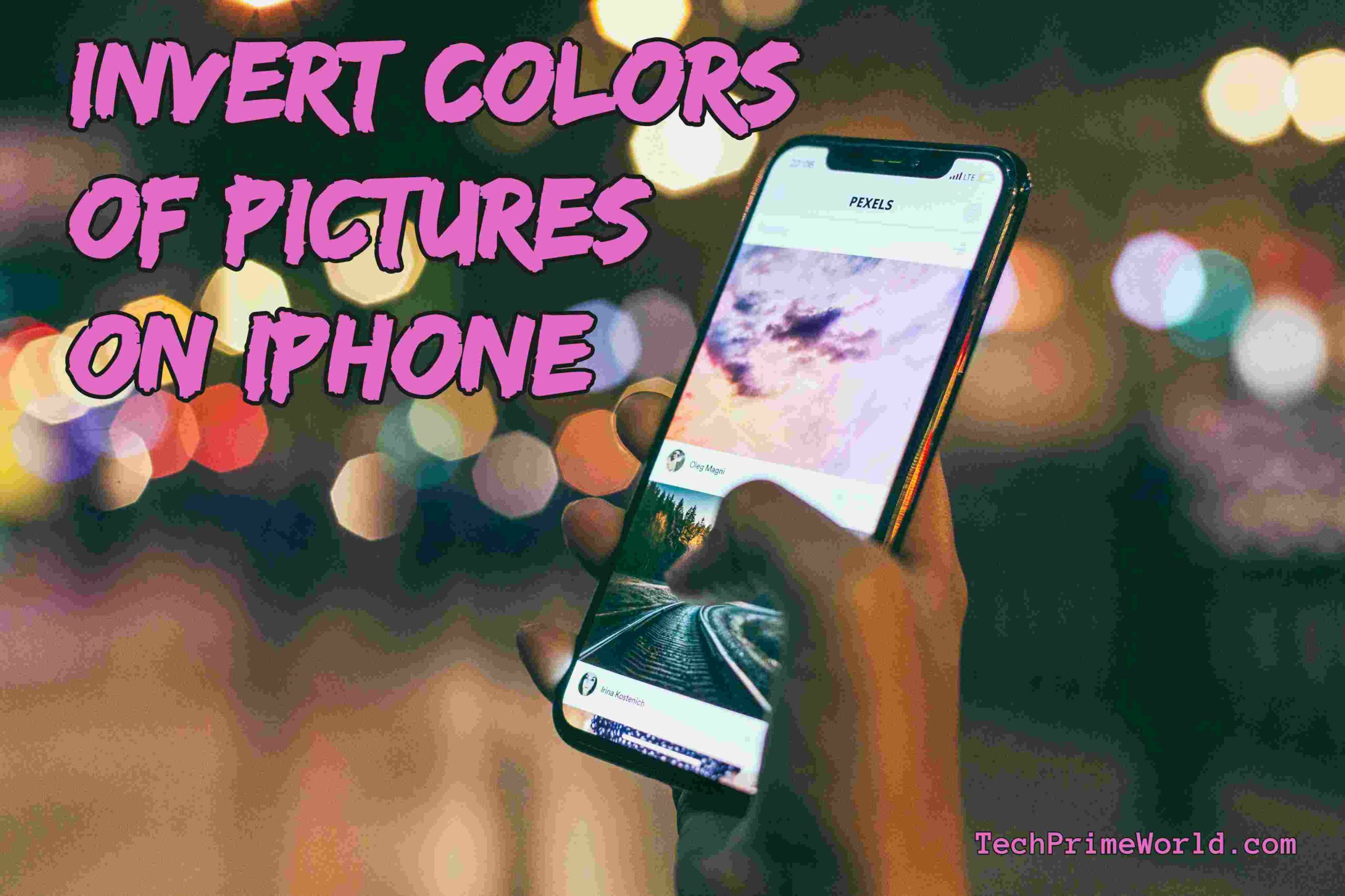 how to invert colors on a picture on iPhone